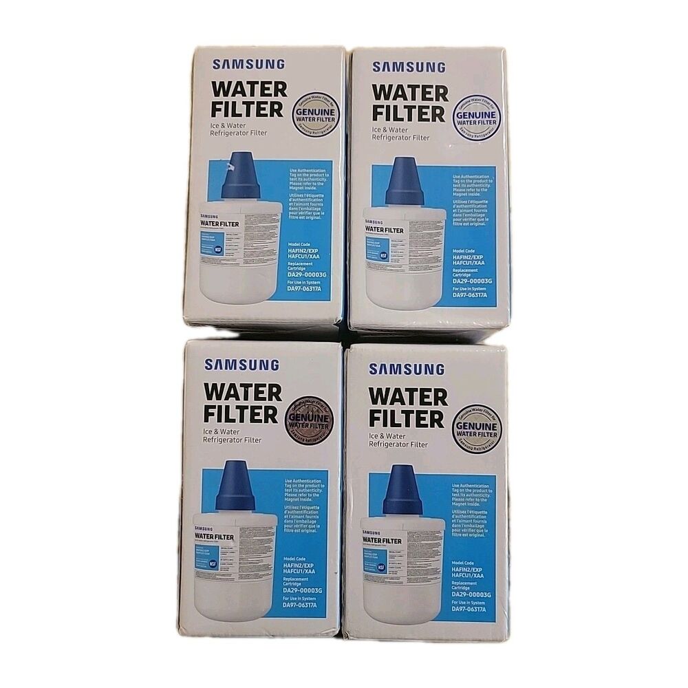 4 Pack Genuine OEM Samsung DA29-00003G  Ice & Water Ref filter NEW
